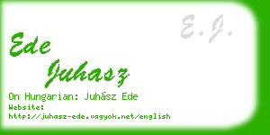 ede juhasz business card